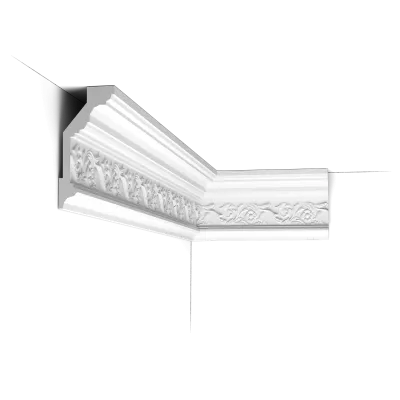 Cornișă decorativă C303 — model floral 14,4×6,5 cm, mulură înaltă