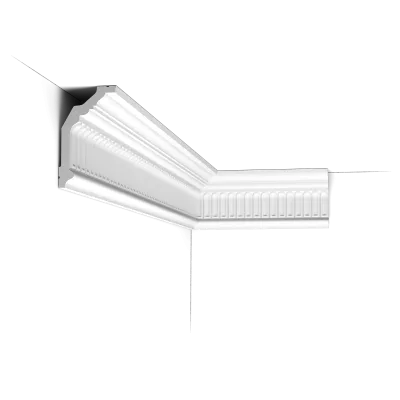 Cornișă decorativă C304 — model canelat 12,2×7,2 cm