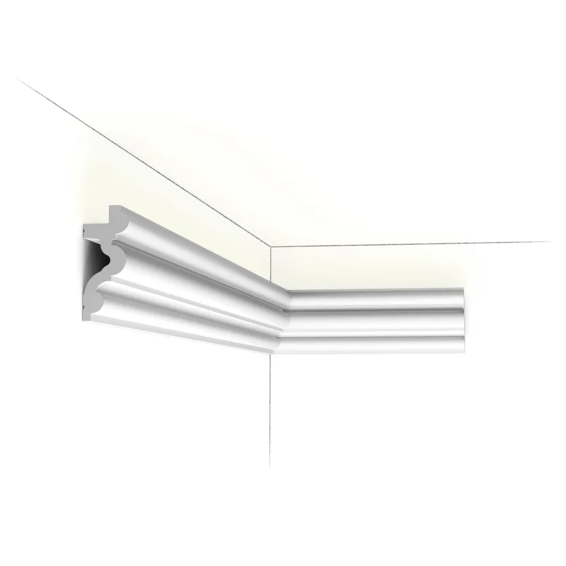 Cornișă decorativă C324 — profil fragmentat cu opțiune LED, 8,3 cm - Image 1
