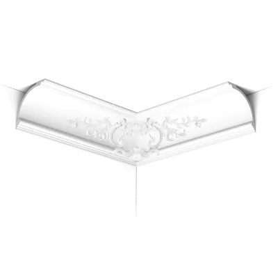 Cornișă decorativă C338B BA'ROCK — 200 cm, volute ornamentate