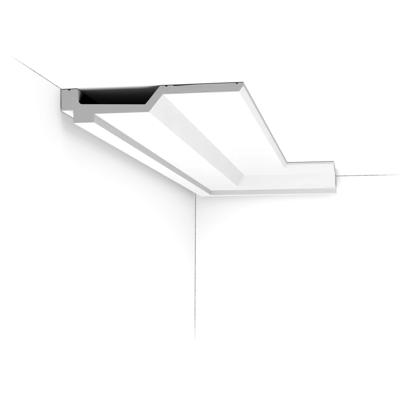 Cornișă decorativă C354 — profil plat, efect de plutire, 4 cm - Image 2