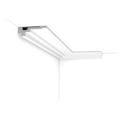 Cornișă plată C355 — linie de umbră 3,5×11,1 cm, design J. Vergracht