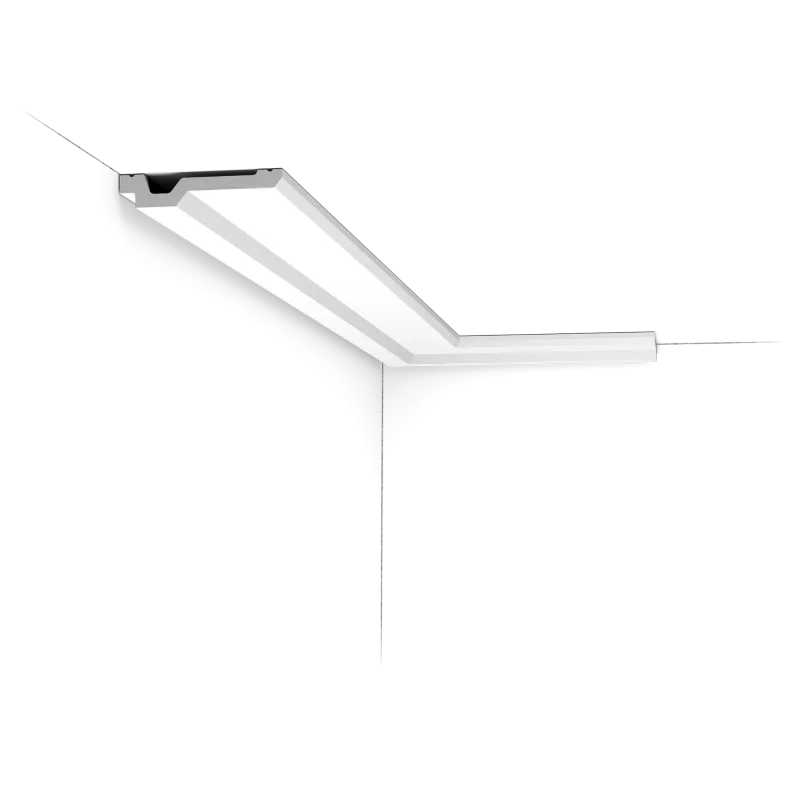 Cornișă decorativă C356 — profil plat cu linie de umbră, 2 cm - Image 2