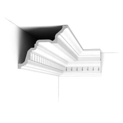 Cornișă decorativă C422 — model clasic crenelat, 16.4 cm