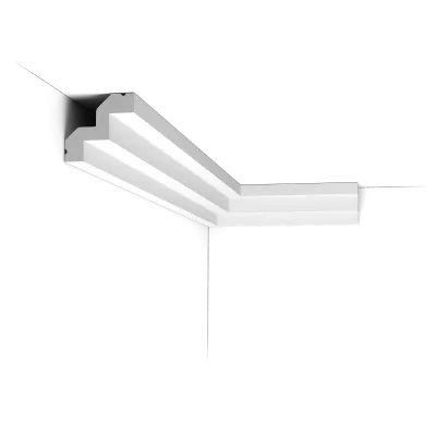 Cornișă decorativă C602 Art Deco — tranziție în trepte, 5,3 cm