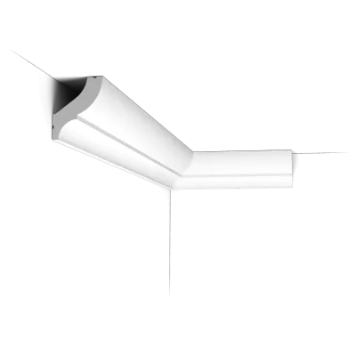 Cornișă decorativă CB502 — profil simplu 5,9 cm, curbe line