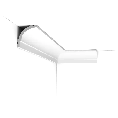Cornișă decorativă CB525 — curbură simplă, 6.5 cm