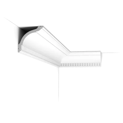 Cornișă decorativă CX129 — model crenelat, 9.4 cm