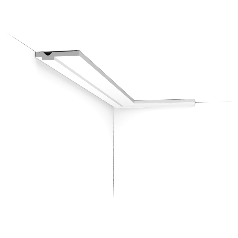Cornișă decorativă CX161 — ramă plată bordură, 1,3 x 6,9 cm - Image 1