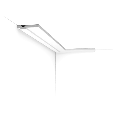 Cornișă decorativă CX161 — ramă plată bordură, 1,3 x 6,9 cm