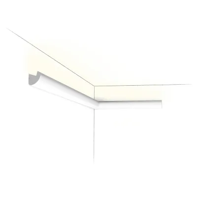 Cornișă pentru iluminare indirectă CX188 — profil LED rotunjit, 3,4 cm