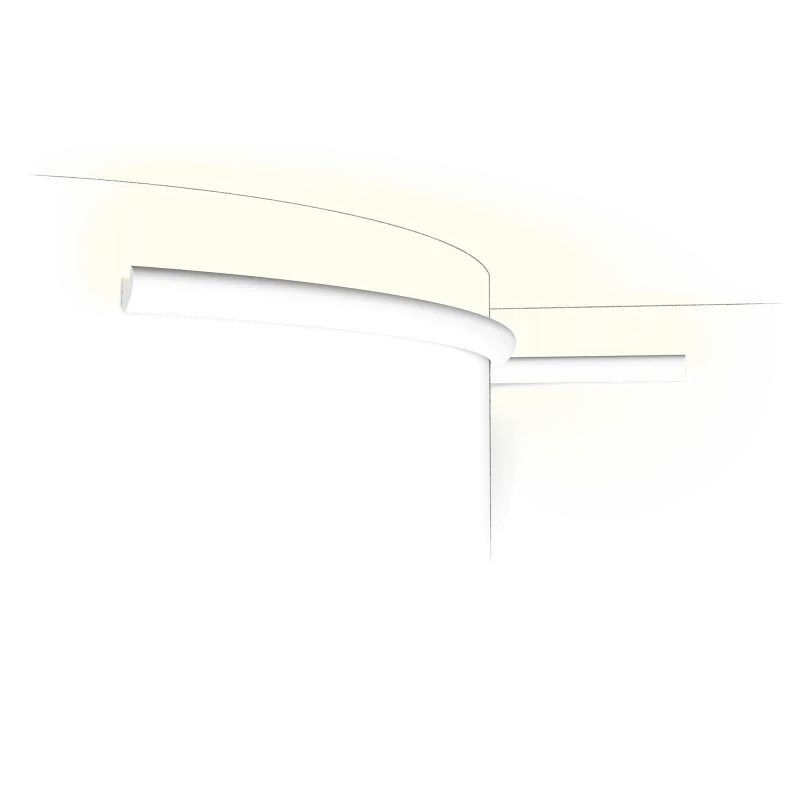 Cornișă pentru iluminare indirectă CX188 — profil LED rotunjit, 3,4 cm - Image 3