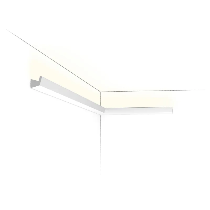 Cornișă pentru iluminare indirectă CX189 — profil LED unghiular, 2,7 cm - Image 1
