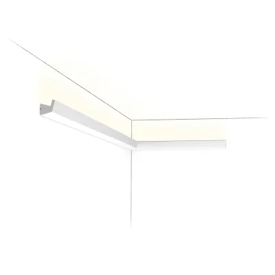 Cornișă pentru iluminare indirectă CX189 — profil LED unghiular, 2,7 cm