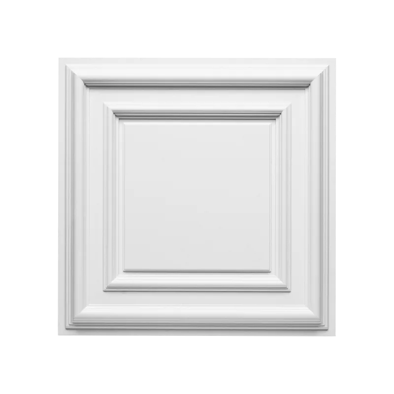 Ornament decorativ pătrat F30 — pentru tavan sau perete, 59,5×59,5 cm - Image 1