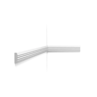 Brâu decorativ P5021, plat, design liniar, 3,1 x 0,9 cm