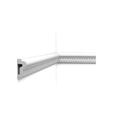 Brâu decorativ P6020 — profil ondulat, model crenelat