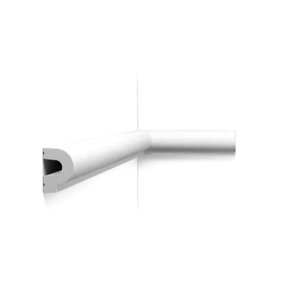 Brâu decorativ P8060 — profil rotunjit, tranziție tapet-perete