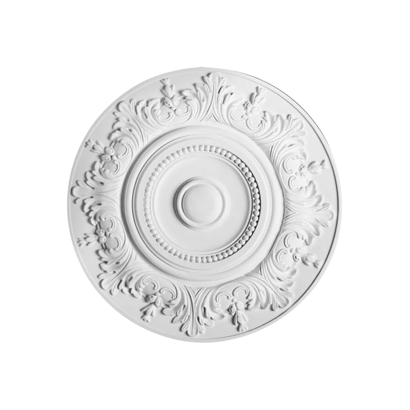 Rozetă decorativă R17, frunze și flori, 47×3,5 cm - Image 1