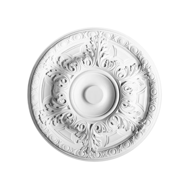 Rozetă decorativă R18, frunze și flori, 49×4,7 cm - Image 1