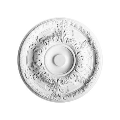 Rozetă decorativă R18, frunze și flori, 49×4,7 cm