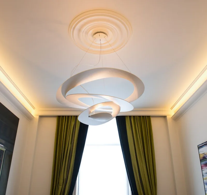 Rozetă decorativă R40 — 74,5 cm, model cercuri concentrice - Image 2