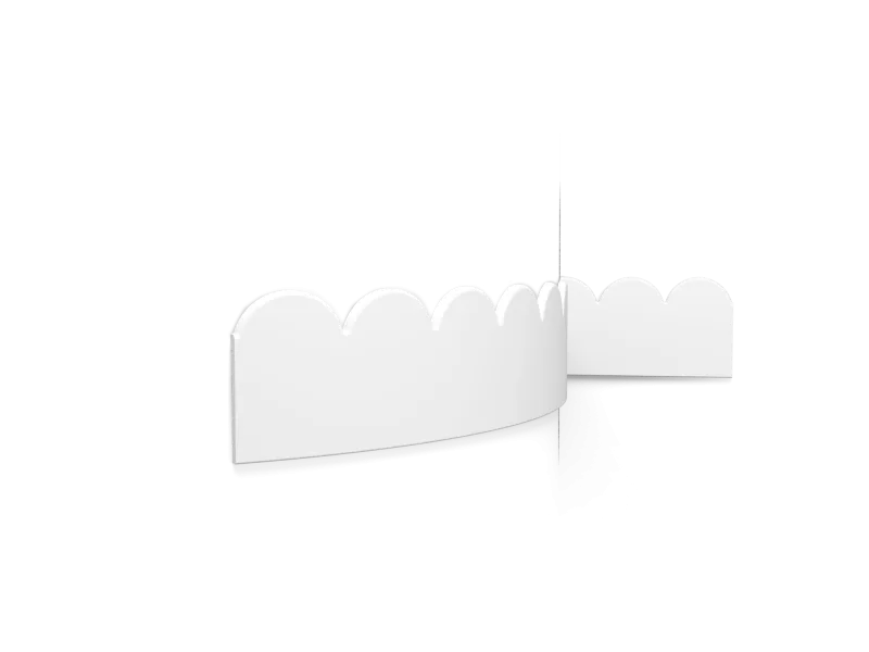 Plintă decorativă S425 SCALLOP, 15 cm, Purotouch®, ondulată - Image 1
