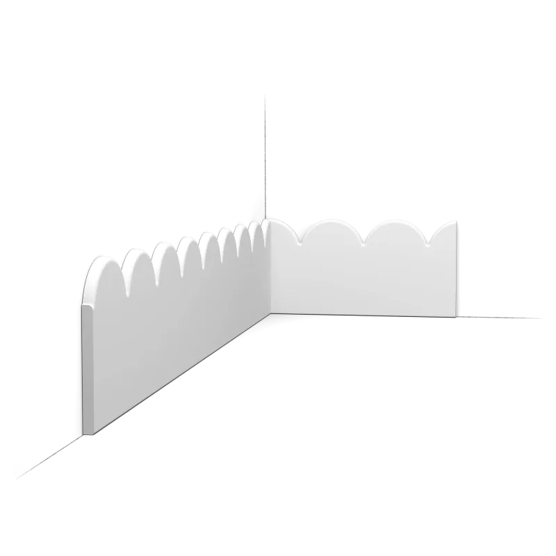 Plintă decorativă S425 SCALLOP, 15 cm, Purotouch®, ondulată - Image 3