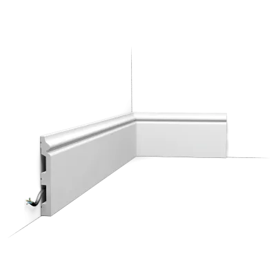 Plintă decorativă SX118 CONTOUR — 13,9 cm, disponibilă finisată RAL9003