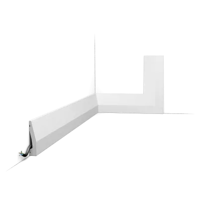 Plintă decorativă SX159 — profil simplu, 6 cm, tranziție multifuncțională