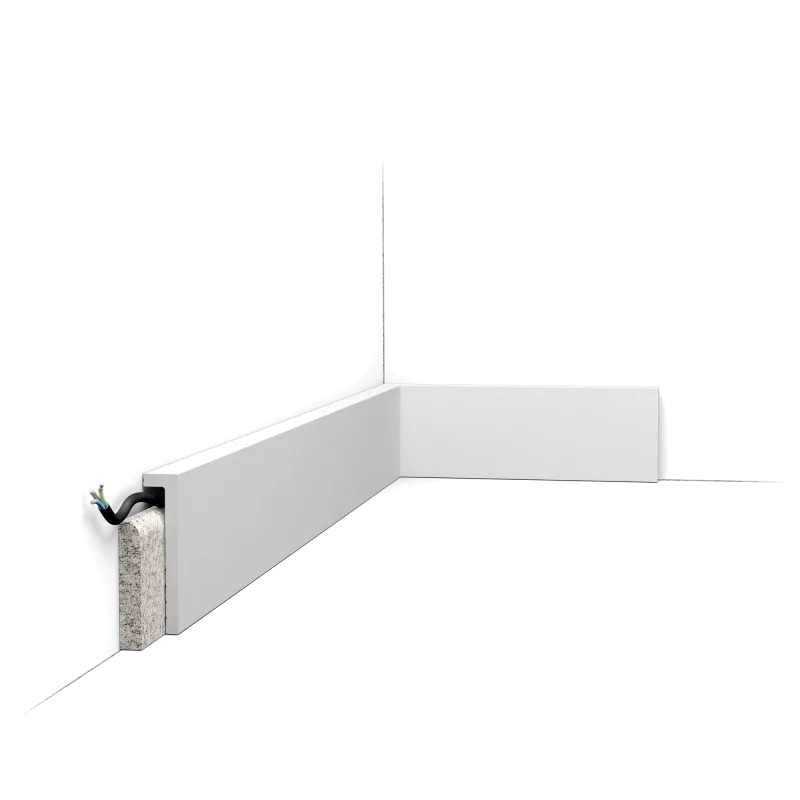 Plintă de acoperire SX171 SQUARE — 200 cm, finisaj alb RAL9003 - Image 1