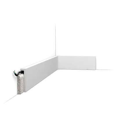 Plintă de acoperire SX171 SQUARE — 200 cm, finisaj alb RAL9003
