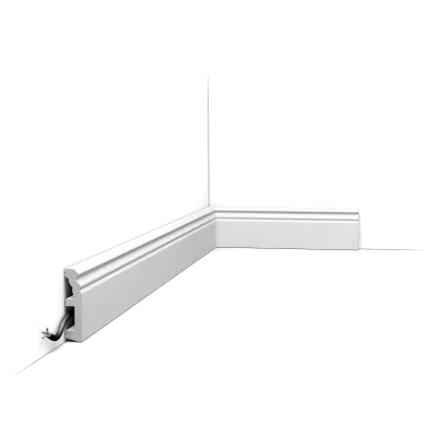 Plintă decorativă SX195 HAMBURG, formă clasică, 8 cm