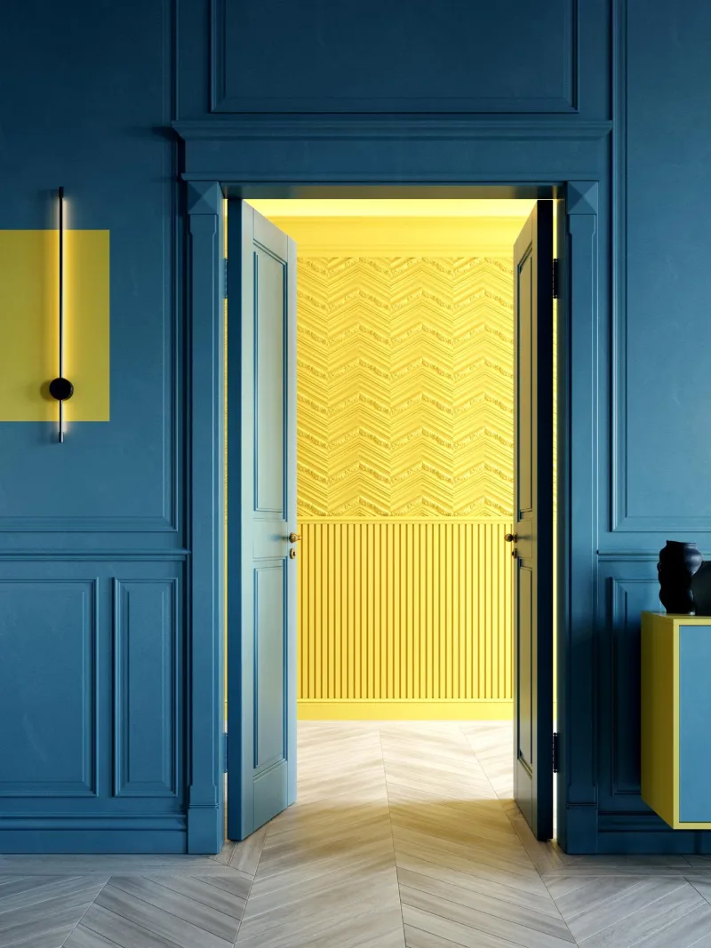 Panou decorativ 3D W130 CHEVRON, 200×40 cm - Image 2