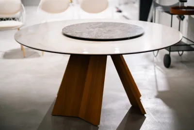 Masă rotundă cu blat rotativ Icaro_KBAS01_ICARO - OUTLET