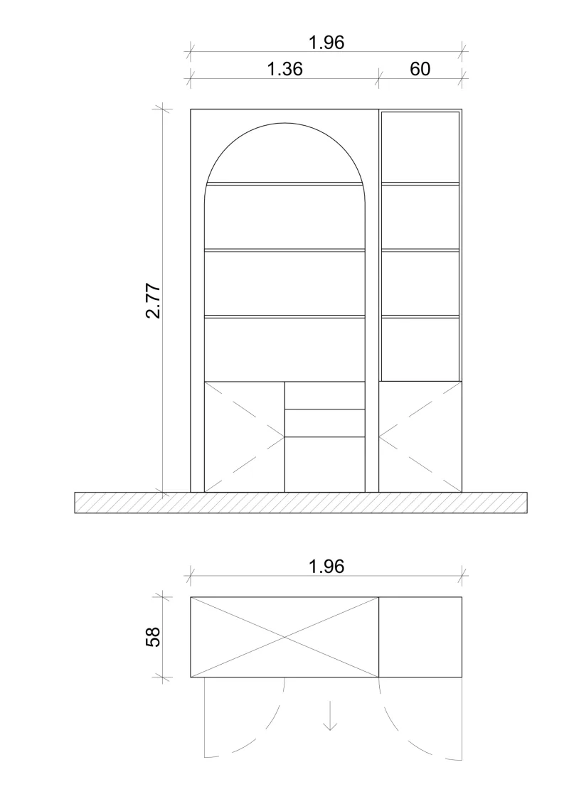 Mobilier custom made, cu fronturi riflate si arcade - OUTLET - Image 4